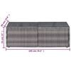 vidaXL 8-tlg. Garten-Lounge-Set mit Kissen Poly Rattan Grau