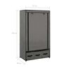 vidaXL Kleiderschrank Grau 87 x 49 x 159 cm Stoff