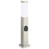 vidaXL Pollerleuchte mit Auslass 50 cm Edelstahl IP44