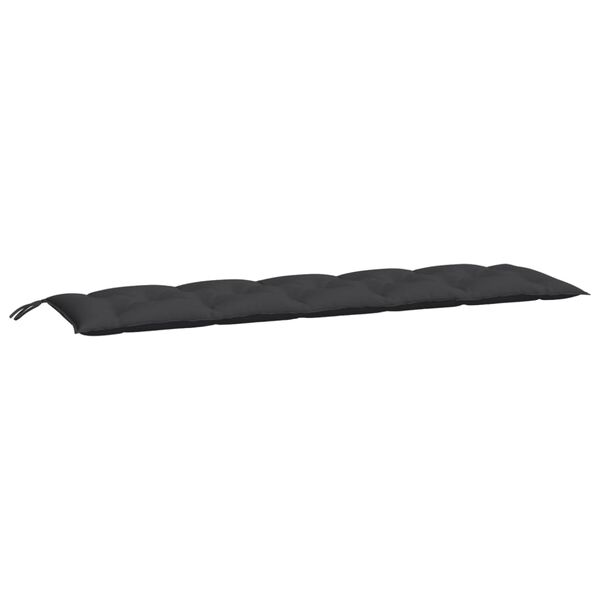 vidaXL Gartenbank-Auflagen 2 Stk. Schwarz 180x50x7 cm Oxford-Gewebe
