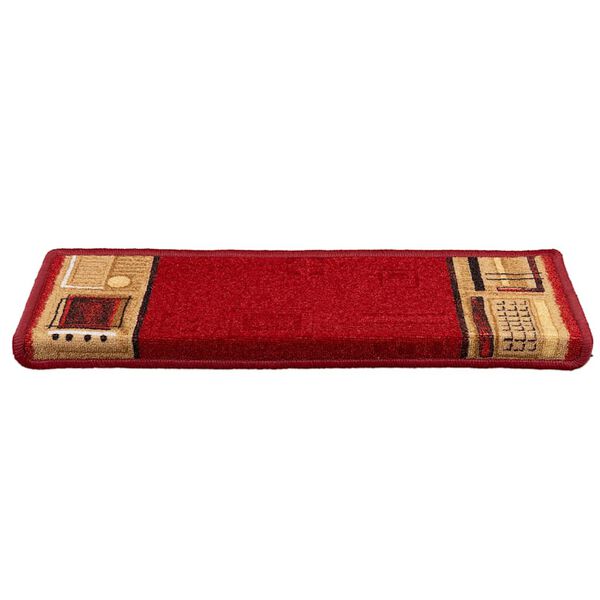 vidaXL Treppenmatten Selbstklebend 15 Stk. 65x21x4 cm Rot