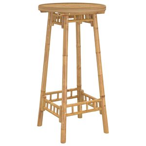 vidaXL Garten-Bartisch Rund &Oslash;55x100 cm Bambus