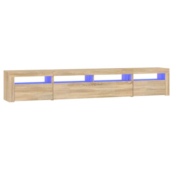 vidaXL TV-Schrank mit LED-Leuchten Sonoma-Eiche 240x35x40 cm