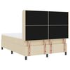 vidaXL Boxspringbett mit Matratze Creme 200 x 160 cm Stoff