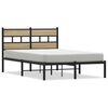 vidaXL Metallbett ohne Matratze Sonoma-Eiche 120x200 cm