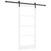 vidaXL Schiebet&uuml;r ORKDAL Wei&szlig; 93 x 202 cm Massivholz Kiefer und Glas