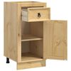 vidaXL Schrank mit Regal Honig 40 x 46 x 81.5 cm Massives Kiefernholz