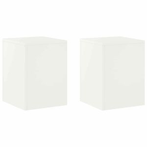 vidaXL Pflanzenst&auml;nder 2 pcs Wei&szlig; 30 x 30 x 40 cm Stahl