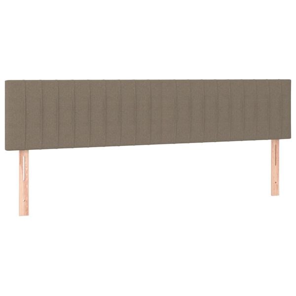 vidaXL Kopfteile Taupe 160x5x78/88 cm Stoff