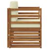 vidaXL Outdoor-Sofagarnitur Massives Akazienholz und Polyester Natur