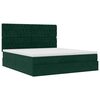 vidaXL Ottoman-Bett mit Matratzen Dunkelgr&uuml;n 200x200 cm Samt