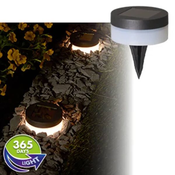 Luxform Solar-LED-Gartenleuchten Avignon 4 Stk. Schwarz