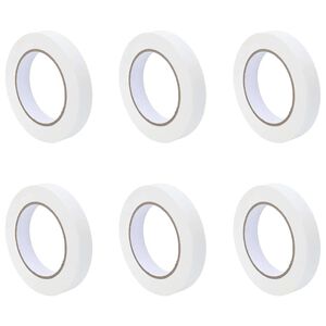 vidaXL Malerklebeb&auml;nder 6 stk. Wei&szlig; 19mm x 50m Papier