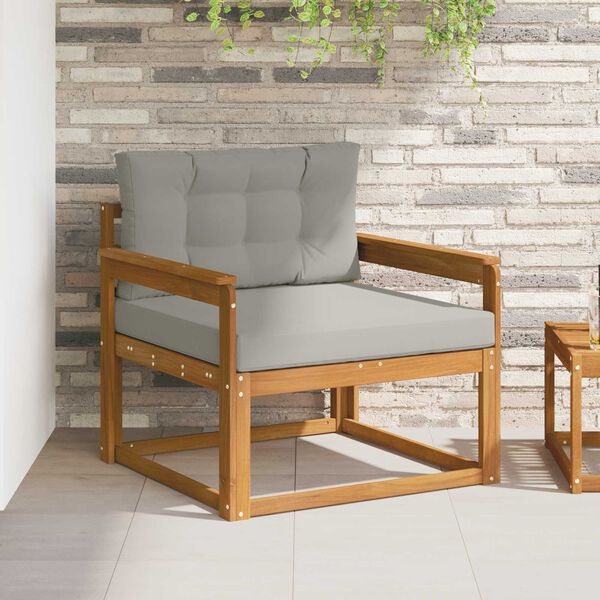 vidaXL Outdoor Mittelsofa Massivholz Akazie Natur