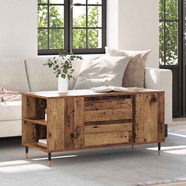 vidaXL Couchtisch Altholz 102 x 44,5 x 50 cm Holzwerkstoff