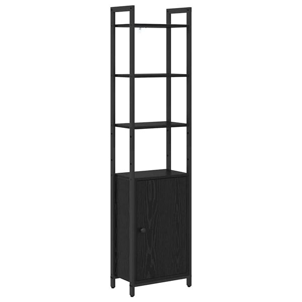 vidaXL B&uuml;cherregal Schwarz Eichen-Optik 40 x 24 x 161 cm Holzwerkstoff