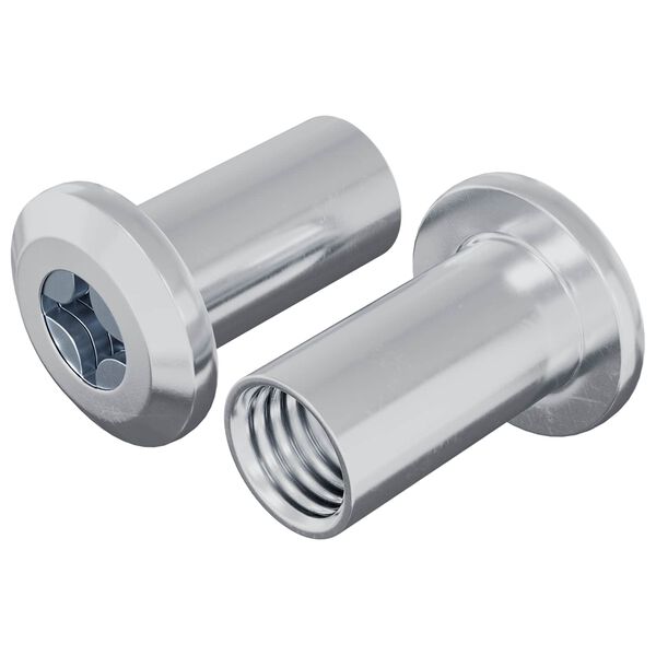 vidaXL Sicherungsmutter 2 pcs Nickel M6 x 15 mm Stahl