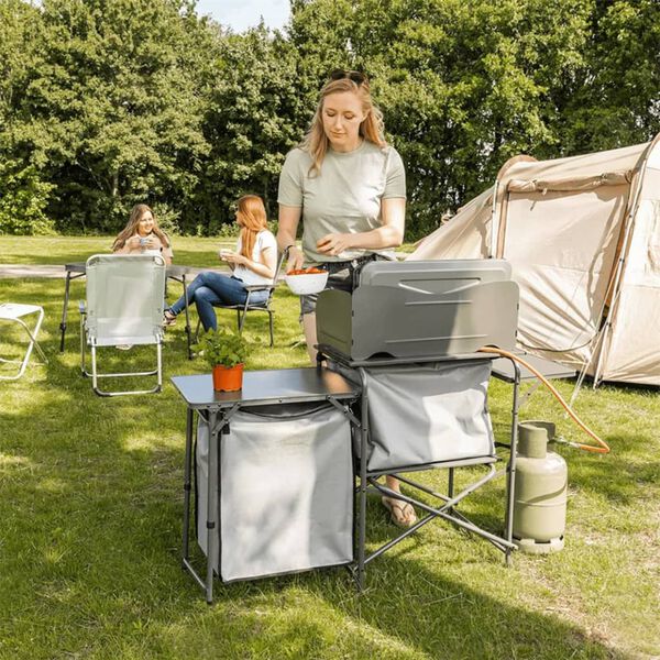 Travellife Campingk&uuml;che Toledo Faltbar Dunkelgrau