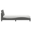 vidaXL Bett mit Matratze "Hanko" Dunkelgrau 80x200 cm Stoff