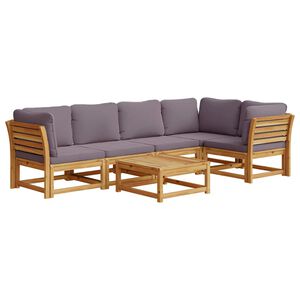 vidaXL 6-tlg. Garten-Lounge-Set mit Kissen Massivholz Akazie