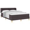 vidaXL Boxspringbett mit Matratze Dunkelbraun 140 x 190 cm Stoff