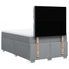 vidaXL Boxspringbett mit Matratze Hellgrau 120x190 cm Stoff