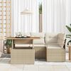 vidaXL Garten Essgruppe mit Kissen mit Speicher 5 pcs Beige und Creme