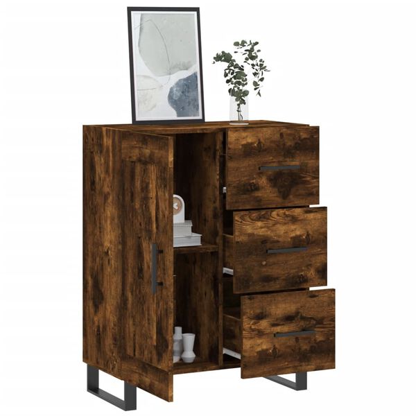 vidaXL Sideboard Räuchereiche 69,5x34x90 cm Holzwerkstoff