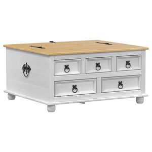 vidaXL Aufbewahrungsbox Wei&szlig; 90 x 78 x 45 cm Massives Kiefernholz