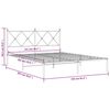 vidaXL Bettgestell mit Kopfteil Metall Schwarz 150x200 cm