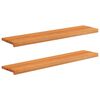 vidaXL Fensterb&auml;nke 2 stk. Hellbraun 120 x 30 x 2 cm Massivholz Buche