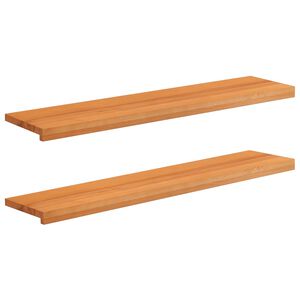 vidaXL Fensterb&auml;nke 2 stk. Hellbraun 120 x 30 x 2 cm Massivholz Buche