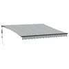 vidaXL Markise Automatisch mit LEDs Anthrazit & Wei&szlig; 400x350 cm