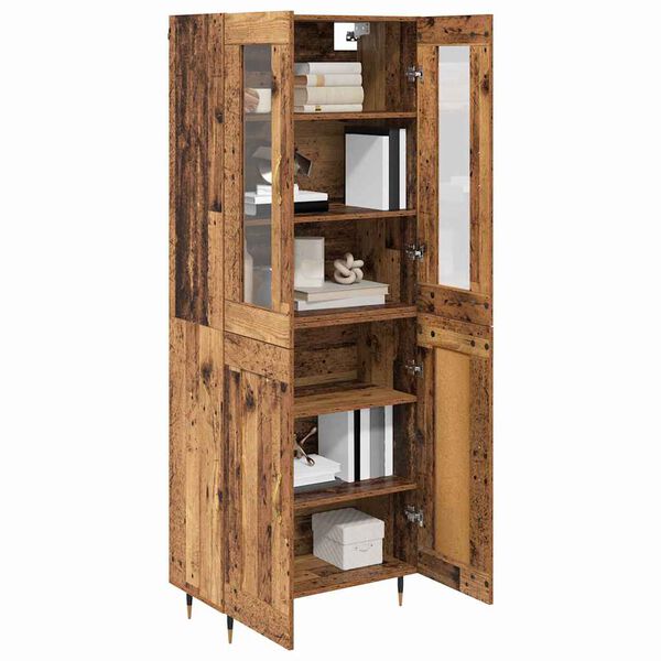 vidaXL Highboard 2 pcs Altholz Holzwerkstoff