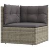 vidaXL 10-tlg. Garten-Lounge-Set mit Kissen Grau Poly Rattan
