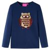 Kinder-Langarmshirt Marineblau 104