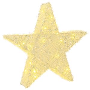 vidaXL 3D-Weihnachtsstern 50 LEDs Warmes Wei&szlig; 55 x 53,5 x 10 cm