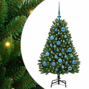 vidaXL K&uuml;nstlicher klappbarer Weihnachtsbaum Gr&uuml;n 120 cm PVC und Stahl