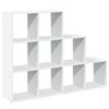 vidaXL Raumteiler-B&uuml;cherregal 3 Stufen Wei&szlig; 137,5x29x103,5 cm
