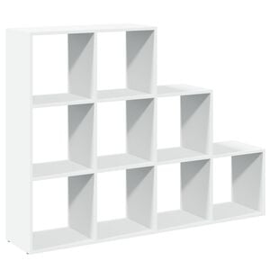 vidaXL Raumteiler-B&uuml;cherregal 3 Stufen Wei&szlig; 137,5x29x103,5 cm