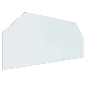 vidaXL Feuerstelle Glasplatte Transparent 120 x 50 cm Glas