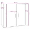 vidaXL Sideboard Sonoma-Eiche 80x33x70 cm Holzwerkstoff