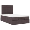 vidaXL Ottoman-Bett mit Matratze & LEDs Dunkelbraun 120x190 cm Stoff