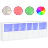 vidaXL Sideboard mit LED-Leuchten Weiß 283x37x100 cm