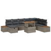 vidaXL Garten-Sofa-Set 9 pcs Grau Poly-Rattan