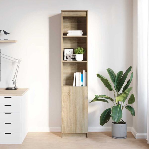 vidaXL Highboard Sonoma-Eiche 37,5x35x180 cm Holzwerkstoff