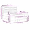 vidaXL Boxspringbett mit Matratze Dunkelgrau 180 x 200 cm Samt