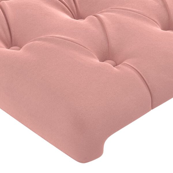 vidaXL Kopfteil Rosa 180x7x118/128 cm Samt