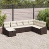 vidaXL Gartensofa-set mit Kissen mit Speicher 8 pcs Poly-Rattan