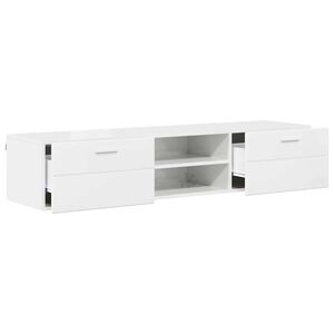 vidaXL Holzschrank Hochglanz Wei&szlig; 150 x 39 x 30 cm Holzwerkstoff